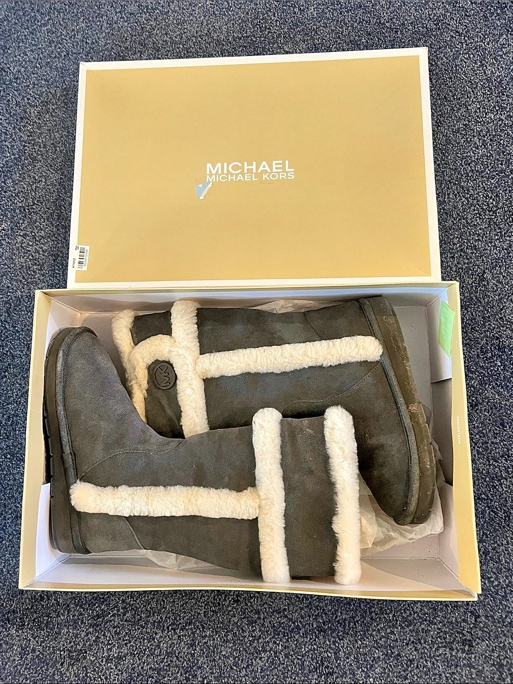 Michael Kors Charcoal & White Winter Boots Like New